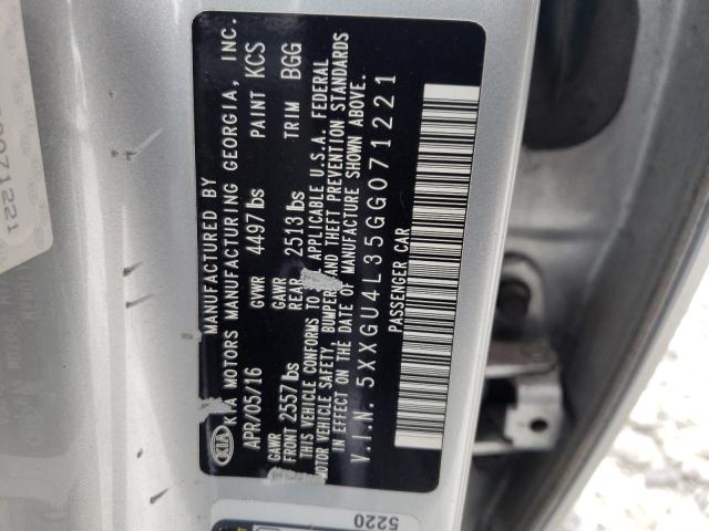 2016 KIA OPTIMA EX - 5XXGU4L35GG071221