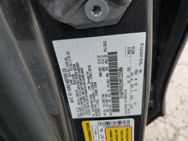 2017 FORD FUSION SE - 3FA6P0HD2HR123586