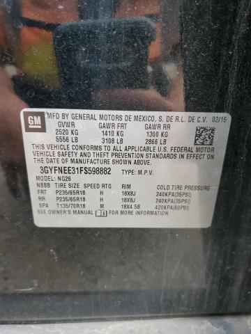 2015 CADILLAC SRX LUXURY 3GYFNEE31FS598882