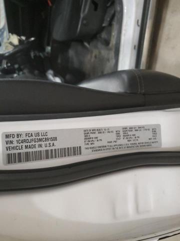 2021 DODGE DURANGO PU 1C4RDJFG3MC891508