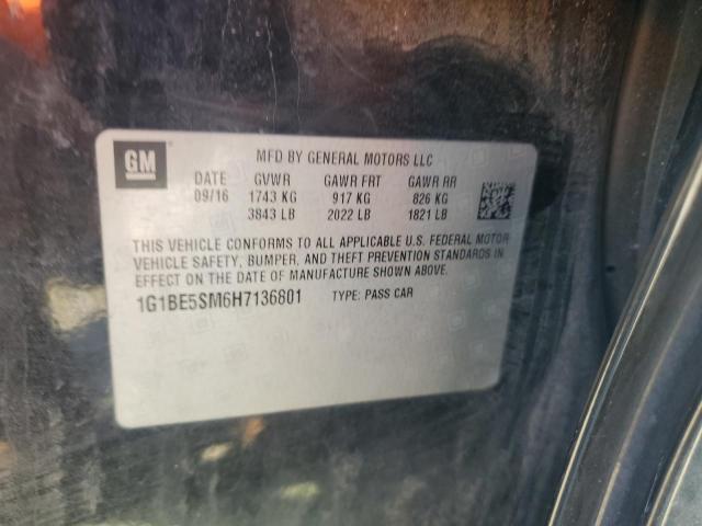 2017 CHEVROLET CRUZE LT 1G1BE5SM6H7136801