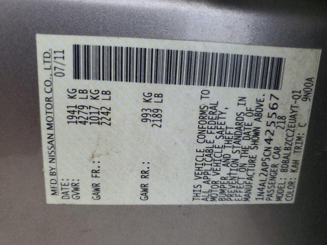 2012 NISSAN ALTIMA BAS - 1N4AL2AP5CN425567