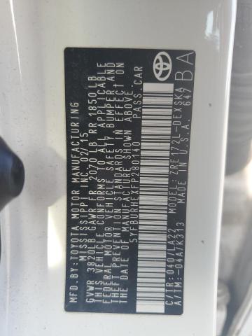 2015 TOYOTA COROLLA L - 5YFBURHEXFP280140