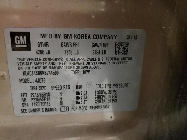 2019 BUICK ENCORE PRE - KL4CJASB6KB744699