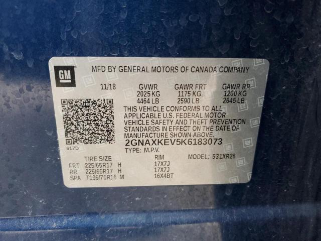 2019 CHEVROLET EQUINOX LT - 2GNAXKEV5K6183073