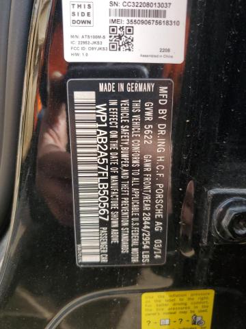 2015 PORSCHE MACAN S - WP1AB2A57FLB50567