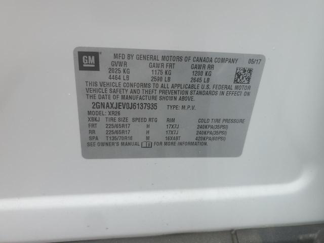 2018 CHEVROLET EQUINOX LT - 2GNAXJEV0J6137935