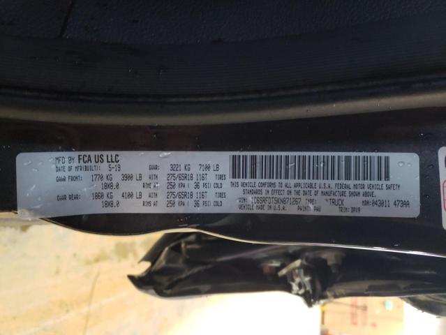 2019 RAM 1500 LARAM - 1C6SRFDT5KN871267