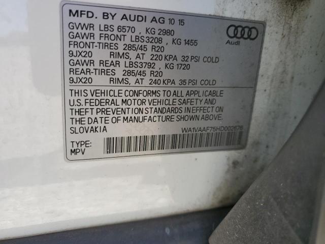 2017 AUDI Q7 PRESTIG - WA1VAAF75HD002676