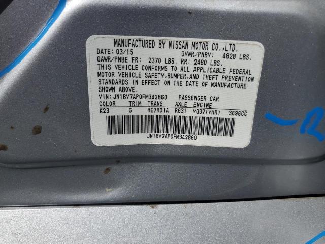 2015 INFINITI Q50 BASE - JN1BV7AP0FM342860