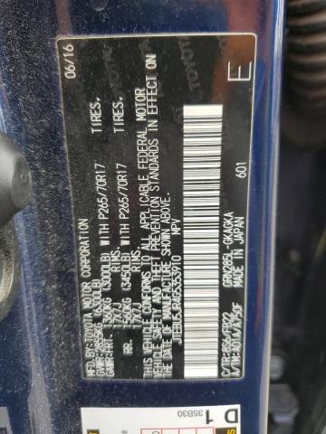 2016 TOYOTA 4RUNNER SR - JTEBU5JR4G5353910