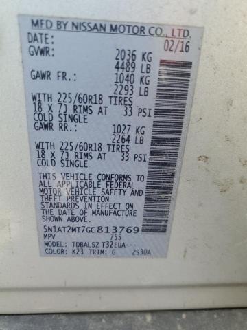 2016 NISSAN ROGUE S - 5N1AT2MT7GC813769
