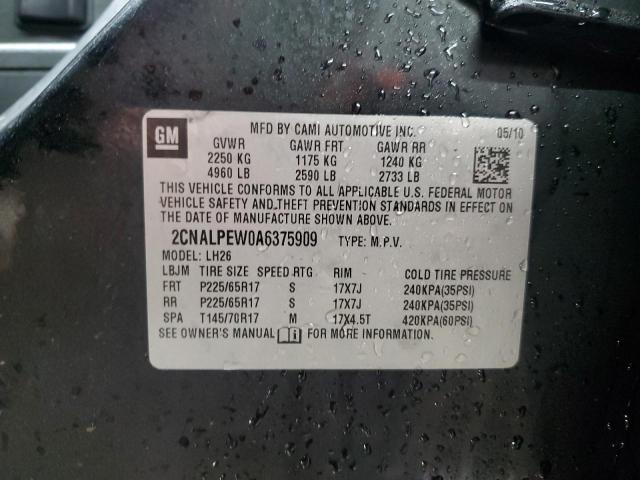 2010 CHEVROLET EQUINOX LT - 2CNALPEW0A6375909