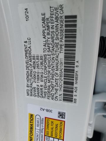 2025 HONDA ACCORD TOU 1HGCY2F85SA010911