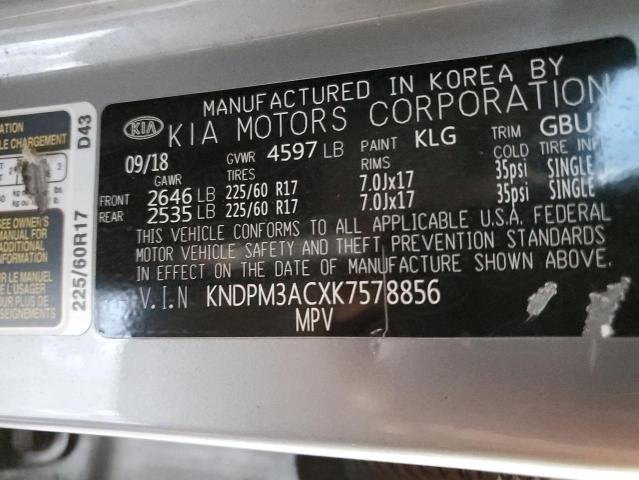 2019 KIA SPORTAGE L - KNDPM3ACXK7578856