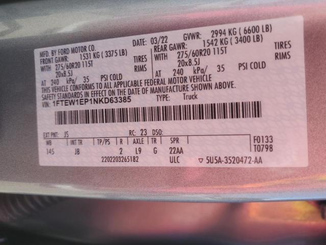 2022 FORD F150 SUPER - 1FTEW1EP1NKD63385