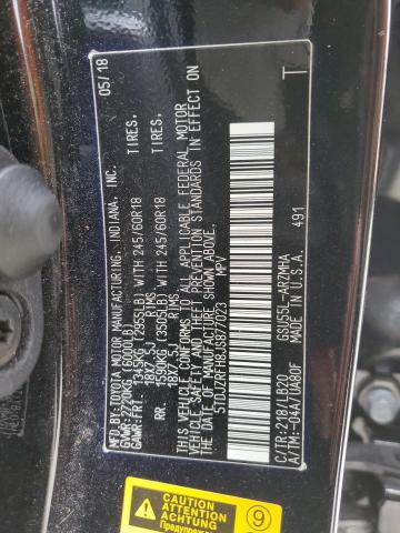 2018 TOYOTA HIGHLANDER - 5TDJZRFH8JS877023
