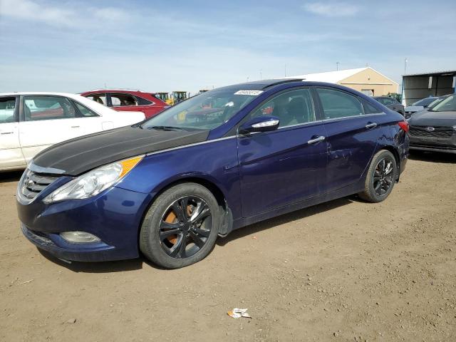 HYUNDAI SONATA SE 2012 blue sedan 4d gas 5NPEC4AC1CH363105 photo #1