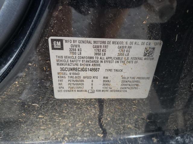 2016 CHEVROLET SILVERADO - 3GCUKREC3GG148667
