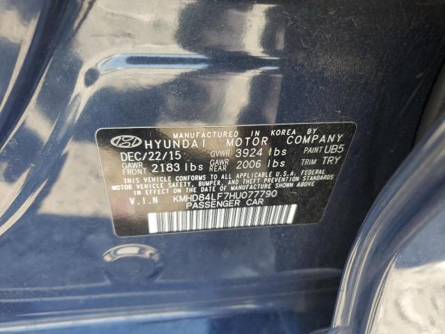2017 HYUNDAI ELANTRA SE - KMHD84LF7HU077790