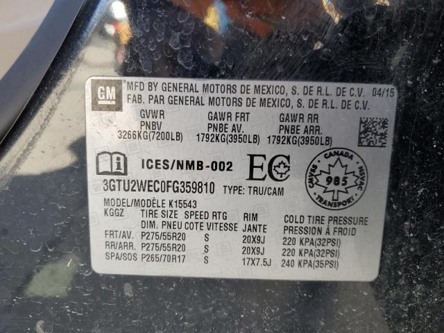 2015 GMC SIERRA K15 - 3GTU2WEC0FG359810