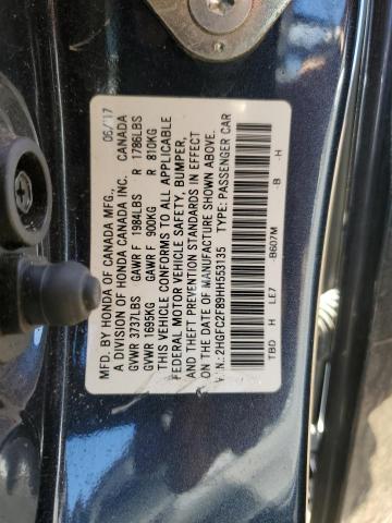 2017 HONDA CIVIC EX - 2HGFC2F89HH553135