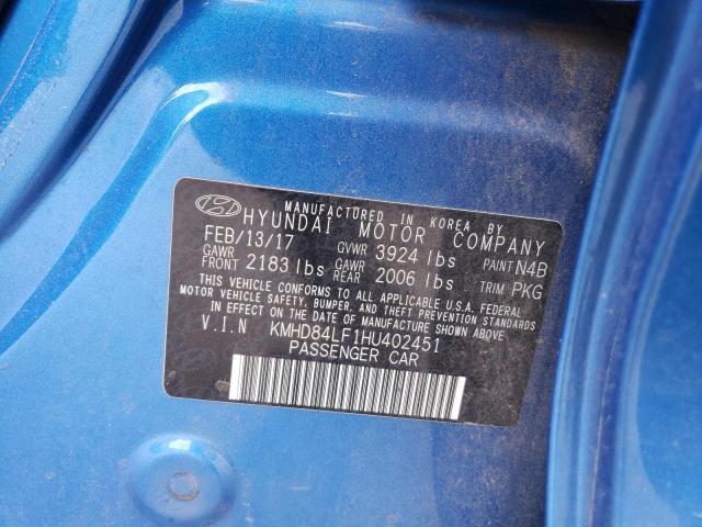 2017 HYUNDAI ELANTRA SE - KMHD84LF1HU402451