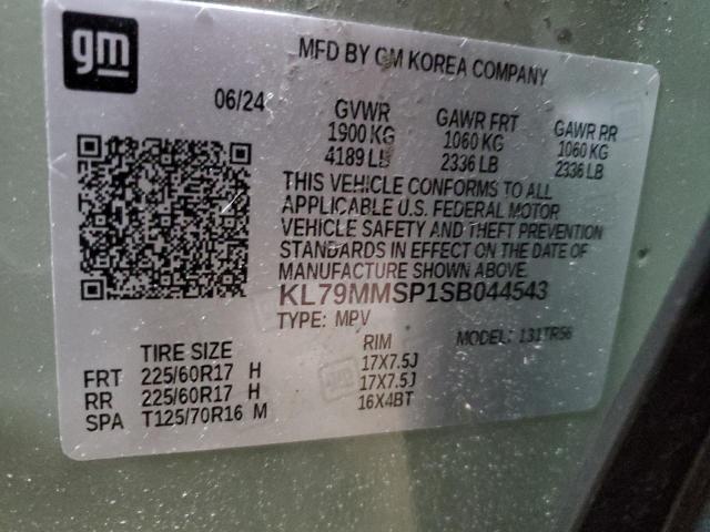 2025 CHEVROLET TRAILBLAZE KL79MMSP1SB044543