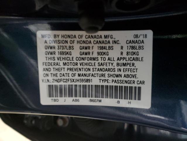2018 HONDA CIVIC LX - 2HGFC2F5XJH595891