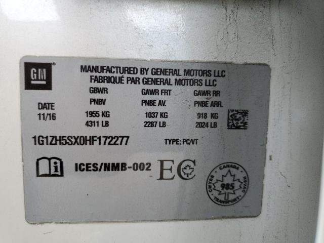 2017 CHEVROLET MALIBU PRE 1G1ZH5SX0HF172277