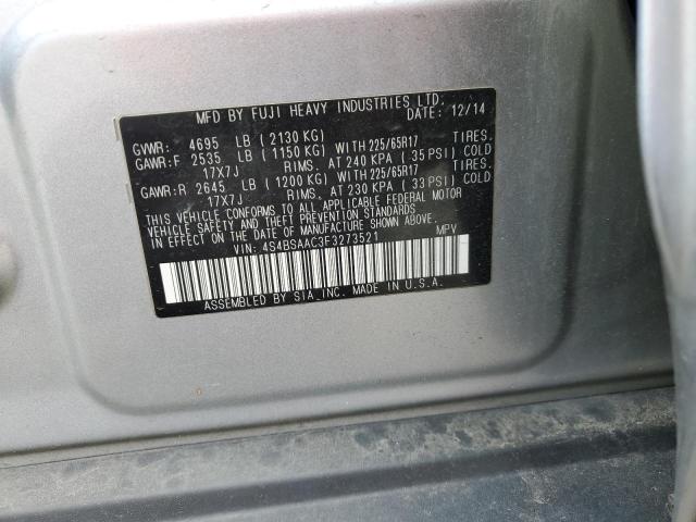 2015 SUBARU OUTBACK 2. 4S4BSAAC3F3273521