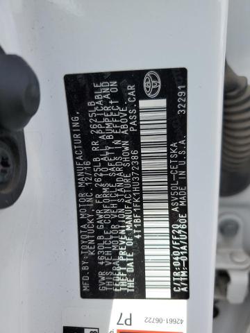 2017 TOYOTA CAMRY - 4T1BF1FK1HU372386