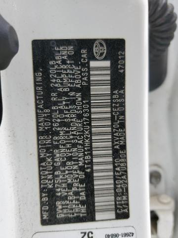 2019 TOYOTA CAMRY L - 4T1B11HK2KU176301