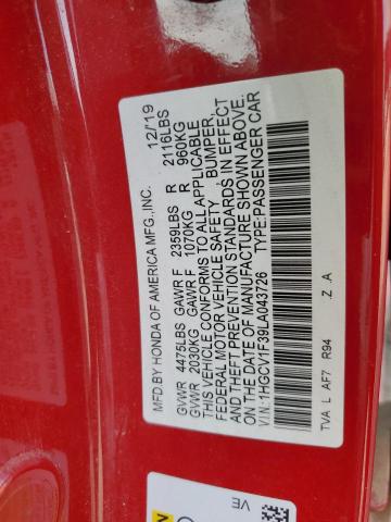 2020 HONDA ACCORD SPO - 1HGCV1F39LA043726