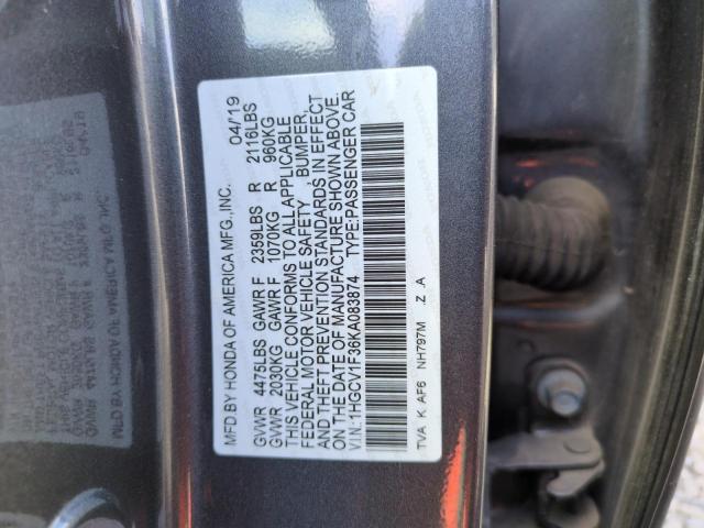 2019 HONDA ACCORD SPO 1HGCV1F36KA083874