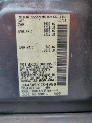 2015 NISSAN ALTIMA 2.5 - 1N4AL3AP1FC204988