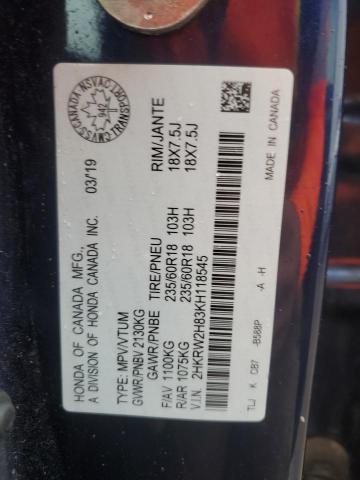 2019 HONDA CR-V EXL 2HKRW2H83KH118545