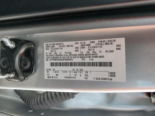 2018 FORD F150 - 1FTFW1E54JFD09455