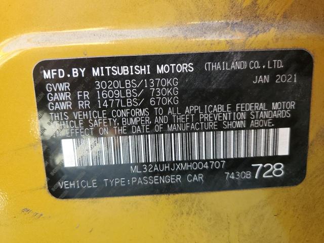 2021 MITSUBISHI MIRAGE ES - ML32AUHJXMH004707