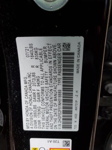 2022 HONDA CIVIC SPOR - 2HGFE2F51NH518889