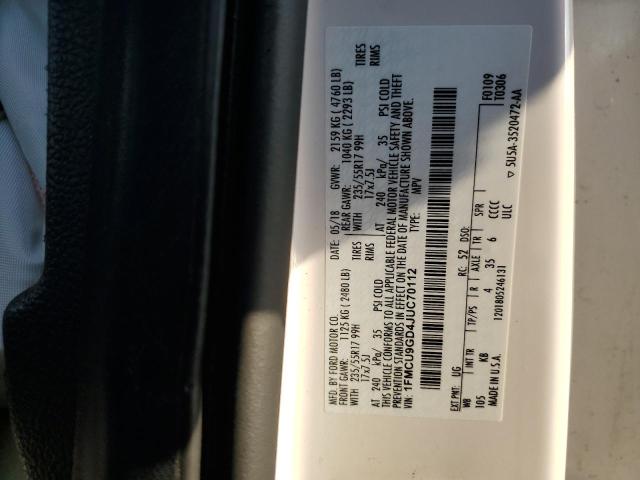 2018 FORD ESCAPE SE - 1FMCU9GD4JUC70112