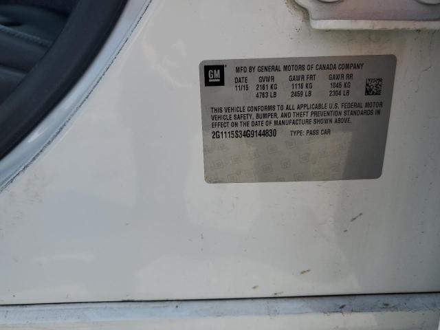 2016 CHEVROLET IMPALA LT - 2G1115S34G9144830