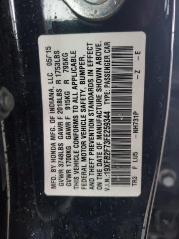 2015 HONDA CIVIC SE 19XFB2F73FE259344