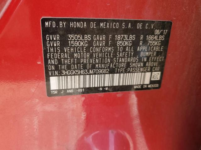 2018 HONDA FIT SPORT 3HGGK5H63JM709682