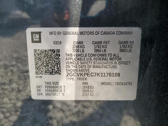 2019 CHEVROLET SILVERADO - 2GCVKPEC7K1176109