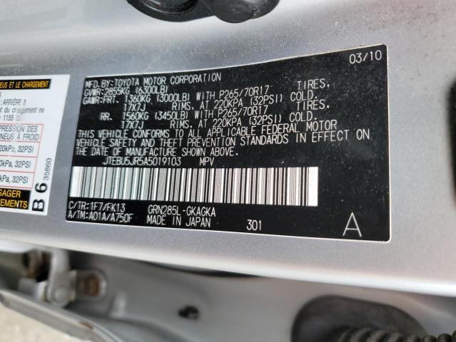 2010 TOYOTA 4RUNNER SR - JTEBU5JR5A5019103