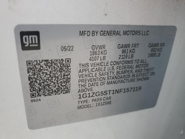 2022 CHEVROLET MALIBU RS - 1G1ZG5ST1NF157119