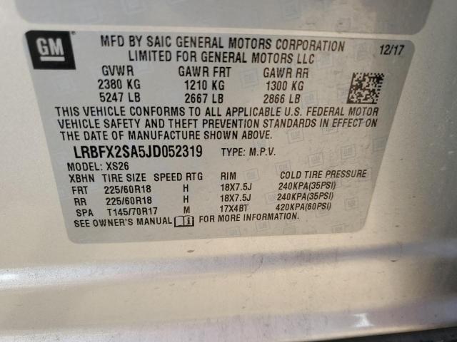 2018 BUICK ENVISION E - LRBFX2SA5JD052319