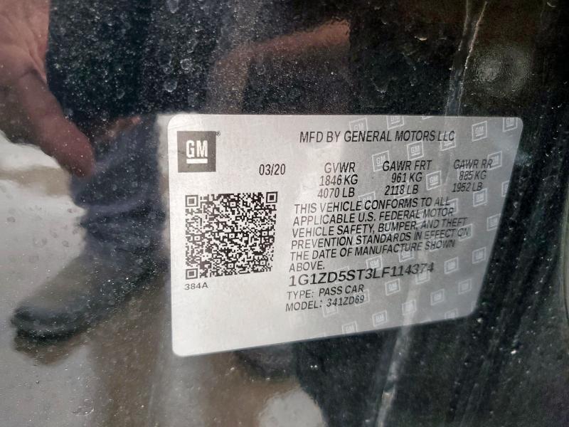 2020 CHEVROLET MALIBU LT - 1G1ZD5ST3LF114374