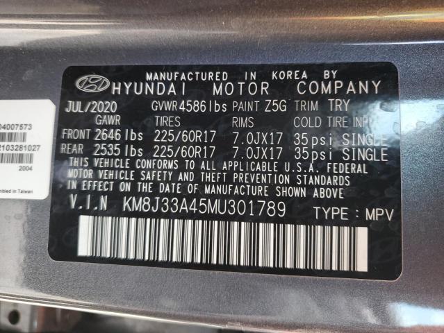 2021 HYUNDAI TUCSON LIM - KM8J33A45MU301789
